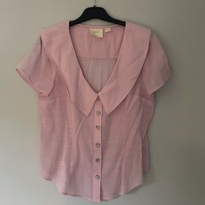 Pink Button-down Blouse by Anthropologie